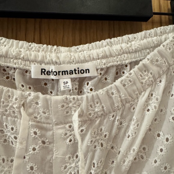 Reformation Olina White Eyelet Pants - Picture 5 of 6